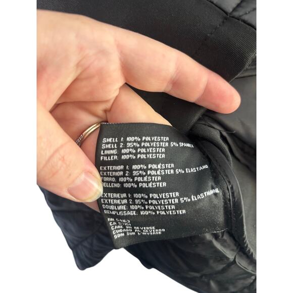 GUESS Black Quilted Puffer Knit Panel Jacket M - Picture 3 of 5